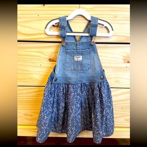 NWOT Girls 5T Oshkosh B’Gosh overall/jumper dress.